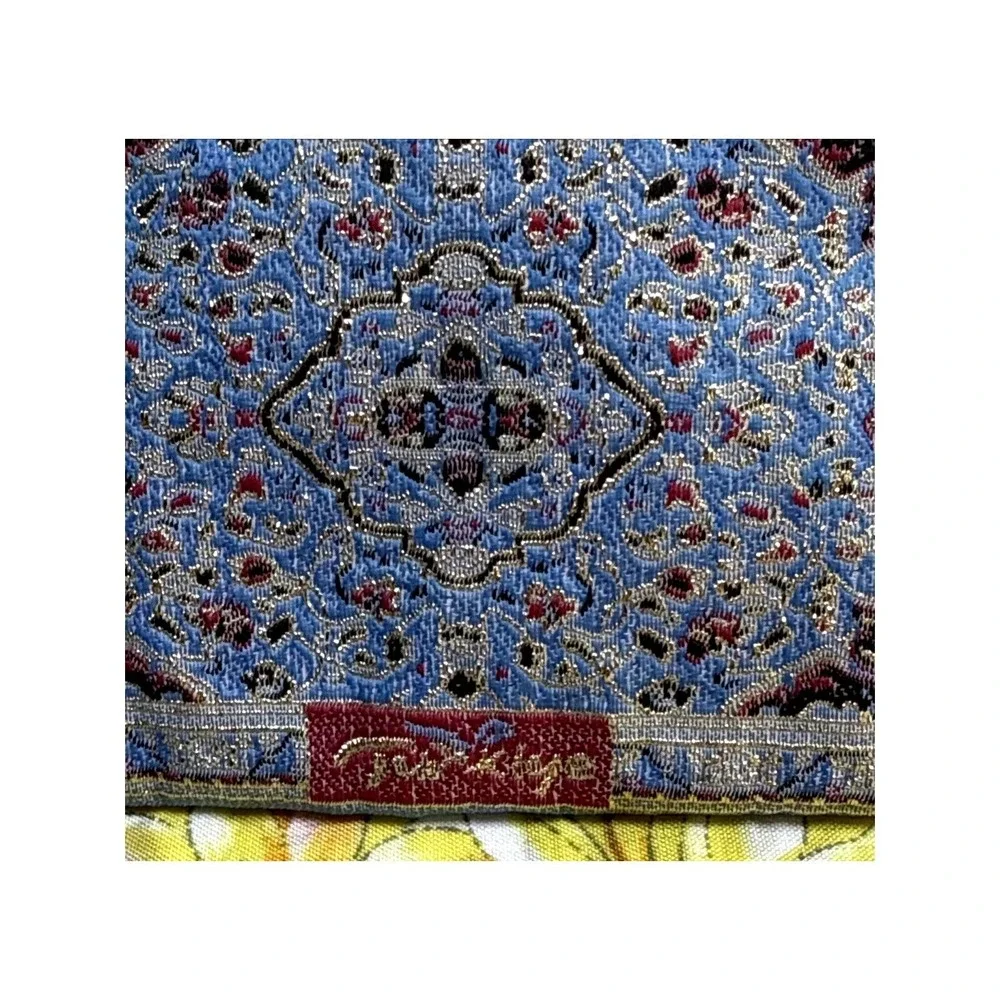 Turkiye Turkish Woven Coin Purse Wallet Blue Traditional Tapestry Zip 4x5.5